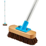 Heavy Duty Deck Brush With Long Handle - 60" Floor Scrub Stiff Nat.... Fixed Price $32.22.