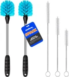 Holikme 5 Pack Bottle Brush Cleaner Set, 14" Long Handle Stainless Steel. Fixed Price $12.16.