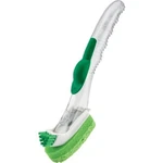 (4)-LIBMAN Green & White Glass Dish Wand With Scrub Brush Model: 1132. Fixed Price $35.49.