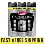 Weiman #1 Stainless Steel Kitchen And Home Appliance Cleaner & Polish 17OZ 3PK. Fixed Price $31.58.
