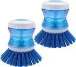 Brush With Soap Dispenser For Dishes Pot Pan Kitchen Sink Scrubbing, Blue 2. Fixed Price $13.10.