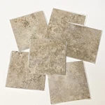 Box Of 40 6"X6" Deco Stone Travertine Vinyl Wall Floor Tile Self Stick Groutable. Fixed Price $60.00.