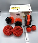 Shieldpro 9PC Drill Brush Attachment Set, Power Cleaning Scrub Red. Fixed Price $22.05.