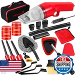 Viewsun 17PCS Car Cleaning Kit Interior Detailing With Red High Power Ha. Fixed Price $51.55.