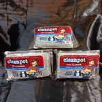 (set Of 3) Vintage Cleanpot Scrubbing Pads Luster Sponge Teflon Cleaners. Fixed Price $14.00.