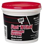 Dap 12142 One Step Fast 'n Final Lightweight Spackle, White, 32 Oz. Fixed Price $18.45.