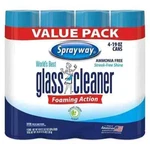 Sprayway Glass Cleaner - 19OZ Cans (4 Pack) Limited Stock (free Shipping). Fixed Price $16.50.