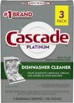 Cascade Platinum Dishwasher Cleaner, 3 Count. Fixed Price $8.92.