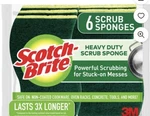 Scotch-brite Heavy-duty Scrub Sponge, 4 1/2 X 7/10 3/5, Green/yellow, 6/PACK. Fixed Price $12.79.