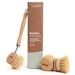 Eco-friendly Bamboo Dish Brush With 3 Natural Bristle Replacement Heads. Fixed Price $39.36.