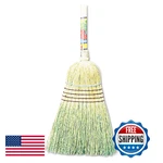Unisan Warehouse Broom Corn Fiber Bristles 42" Wood Handle Natural 932C. Fixed Price $45.02.