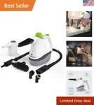 SF-210 Everyday Steam Cleaner: 6OZ Tank, Heats 3 Minutes, Chemical-free Power. Fixed Price $87.99.