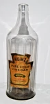 Vtg 1932 Heinz Pure Cider Vinegar Half Gallon Ribbed Glass Bottle Paper Label. Fixed Price $49.99.