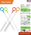 Heavy Duty Cleaning Brush Set 4 Extra Long Straw Cleaners Kitchen Home. Fixed Price $23.80.