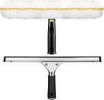 Window Cleaning Squeegee Kit- 14" & Microfiber Rotatable Scrubbe. Fixed Price $18.60.
