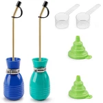 Sbestily 2PCS Diatomaceous Earth Powder Duster, Bulb Applicator Blue, Green. Fixed Price $29.71.