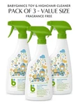 (pack Of 3) Babyganics Toy And Highchair Cleaner The Upper 17 Fl Oz. Fixed Price $25.49.