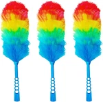 3 Pack 19 Rainbow Static Feather Duster, Bendable & Washable Head. Fixed Price $26.99.