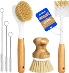 Holikme 6 Pack Dish Kitchen Brushes Set With Vegetable Palm Brush, Bottle. Fixed Price $12.69.