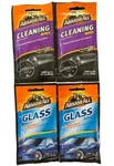 4 Pack Armor All Cleaning & Glass Wipes Set, 2 From Each Total 8. Fixed Price $13.99.