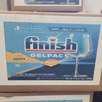 Finish Gelpacs Orange Scent Dishwasher Detergent Pacs, 84 Tabs. Fixed Price $12.99.