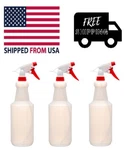 Pack 32 Oz Heavy Duty Bottle Plastic Trigger Chemical Resistant Sprayer. Fixed Price $12.99.