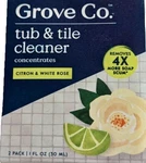 Grove Co. Tub & Tile Cleaner Concentrate Citron White Rose 2PK 1 Fl Oz. Fixed Price $12.07.