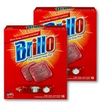 Brillo Steel Wool Soap Pads, Long Lasting, 18 Count (pack Of 2), Pink. Fixed Price $25.99.