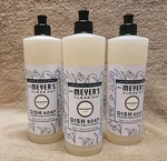 Lot Of 3: Mrs Meyer's Snowdrop Scent Dish Soap. Limited Edition Seasonal. Fixed Price $28.95.