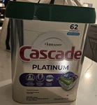 Cascade Platinum Dishwasher Pods, Actionpacs, Fresh Scent, 62. Fixed Price $35.00.