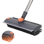 Floor Scrub Brush With 64" Long Handle - 360 Swivel Heads Household Push. Fixed Price $29.14.