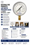 National Fire Products Air/water 0-300PSI Pressure Gauge NFP150103 1/4NPT. Fixed Price $20.00.