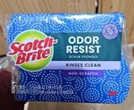 Scotch-brite Odor Resist, Scrub Dots Non-scratch Sponge, 20306-4 Stay Fresh 6CT. Fixed Price $11.99.