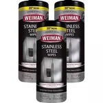 Pack Weiman 12 Oz. 3-IN-1 Stainless Steel Cleaner Wipes Clean, Shine & Protect. Fixed Price $15.99.