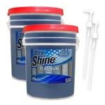 Ultra Shine 2 Pack 3X Platinum Dishwashing Liquid Grease Remover, 5 Gal, Blue. Fixed Price $135.99.