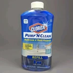 New Clorox Pump Clean Bathroom Refill 24 Oz Rain Discontinued Nos. Fixed Price $24.99.