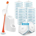 Jehonn Disposable Toilet Bowl Cleaner Wand With 40 Refills, Wall Mounted. Fixed Price $28.49.