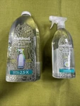 New Method Daily Shower Spray Cleaner 68OZ Refill, Eucalyptus Mint + 28. Fixed Price $16.99.