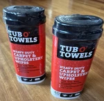 2 Tub O' Towels Carpet & Upholstery Cleaning Wipes - Heavy Duty Stain Remover 40. Fixed Price $19.95.