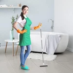 Floor Scrub Brush Bathroom Long Handle Bathtub Push Broom Shower Tile Grout S.... Fixed Price $25.19.