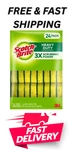 Scotch-brite Heavy Duty Scrub Sponges 24 Ct Individually Wrapped Cleaning Pads. Fixed Price $24.68.