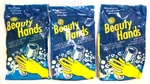 Lot Of 3 Beauty Hands Medium Latex Dishwashing Maid Housecleaning Yellow Gloves. Fixed Price $12.97.