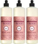 3-PACK Mrs. Meyer's Rose Dish Soap 16 Oz Concentrated Biodegradable New. Fixed Price $23.49.