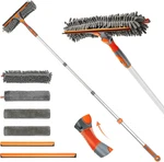 Eazer 2-IN-1 Window Cleaner Tool, 64'' Squeegee For Home, 64IN, Orange. Fixed Price $52.31.