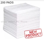 200 Pack Oil Clean Up Spill Absorbent Pads Contractor Grade Polypropylene New. Fixed Price $72.29.