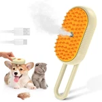 Oria Cat Steam Brush, 3 1 Pet Spray Comb, Self Cleaning Dog Orange. Fixed Price $15.62.