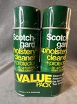 Vintage Scotchgard Upholstery Cleaner Protector 14 Oz 1986 Discontinued 2PK. Fixed Price $50.99.
