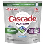 Cascade Platinum Dishwasher Detergent Pods Fresh Scent 14 Actionpacs 7.8OZ. Fixed Price $12.95.