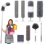 Deehyo Microfiber Duster For Cleaning Fan, High Ceiling, Blinds, Gray. Fixed Price $42.64.