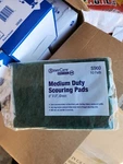 Royal Medium Duty Green Scouring Pad Pot Pan Scrubbers 6X9" Lot Of 10 S960. Fixed Price $11.00.